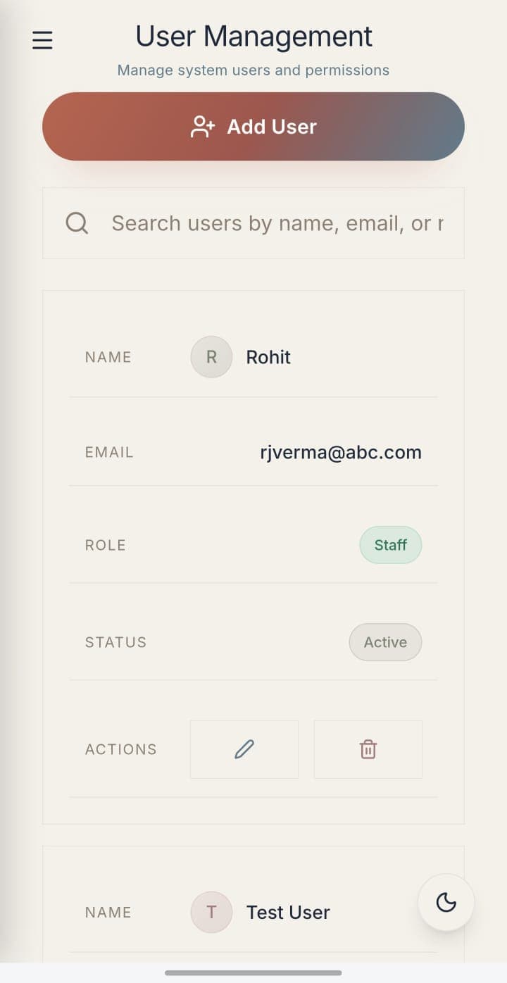 Mobile User Management